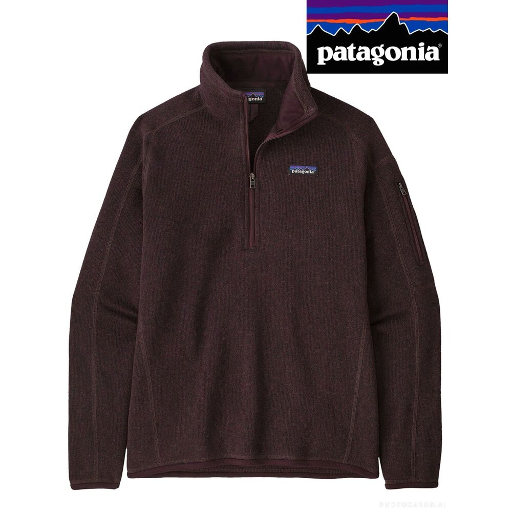 NWOT Patagonia Obsidian Plum Better Sweater 1/4 Zip Pullover Women's Size L